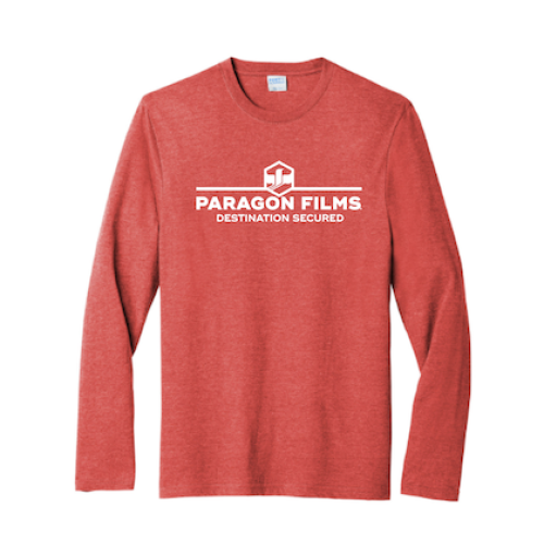 Port & Company Tri-Blend Long Sleeve T-shirt (Red Heather)